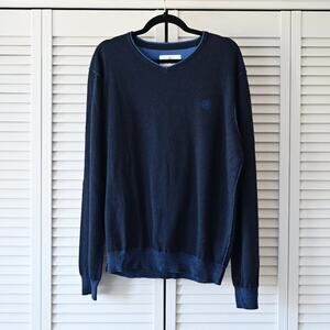 Mat De Misaine Men's Size XL Pullover Blue V-Neck Sweater | Size XL